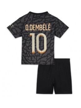 Paris Saint-Germain Ousmane Dembele #10 Ausweichtrikot für Kinder 2023-24 Kurzarm (+ Kurze Hosen)